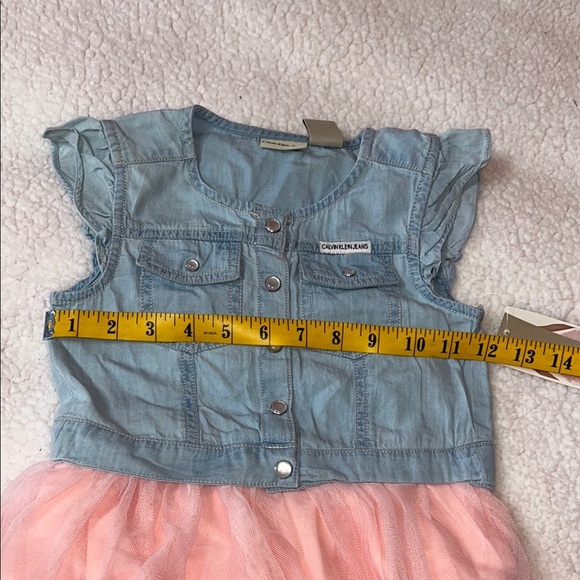 Calvin Klein Jeans Casual Blue and Pink Tiered Sundress - Picture 8 of 9
